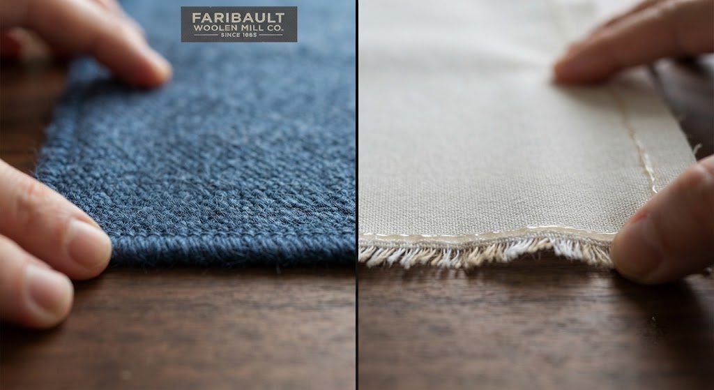 Shuttle-woven selvedge vs modern trimmed selvedge comparison