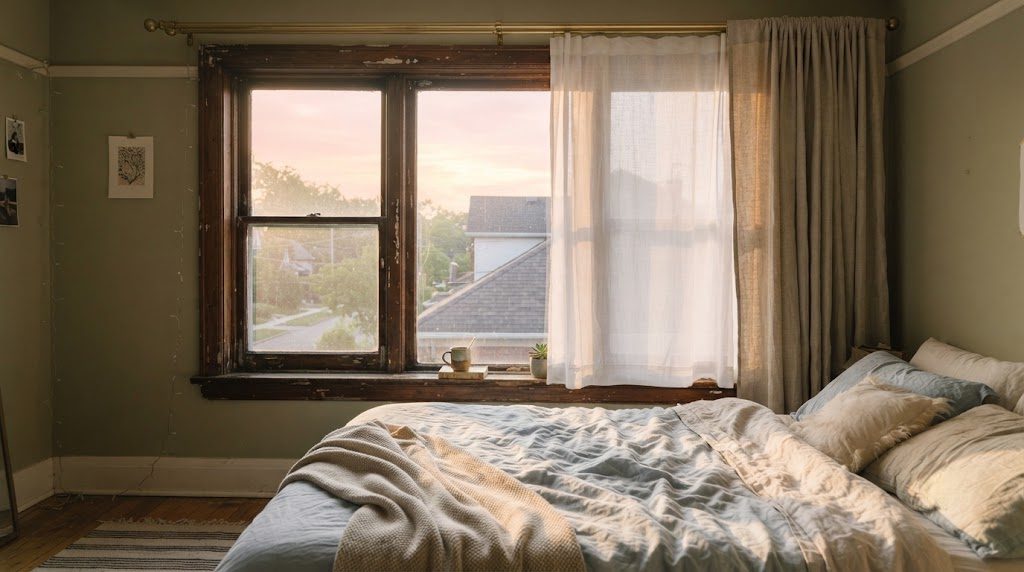 East-Facing Bedroom Windows: A Curtain Strategy for Two Opposing Jobs