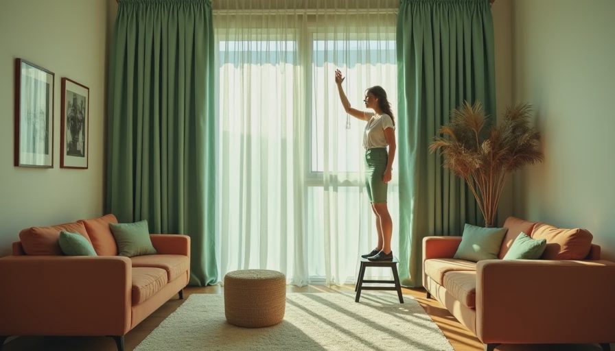 Visual context for custom size curtains