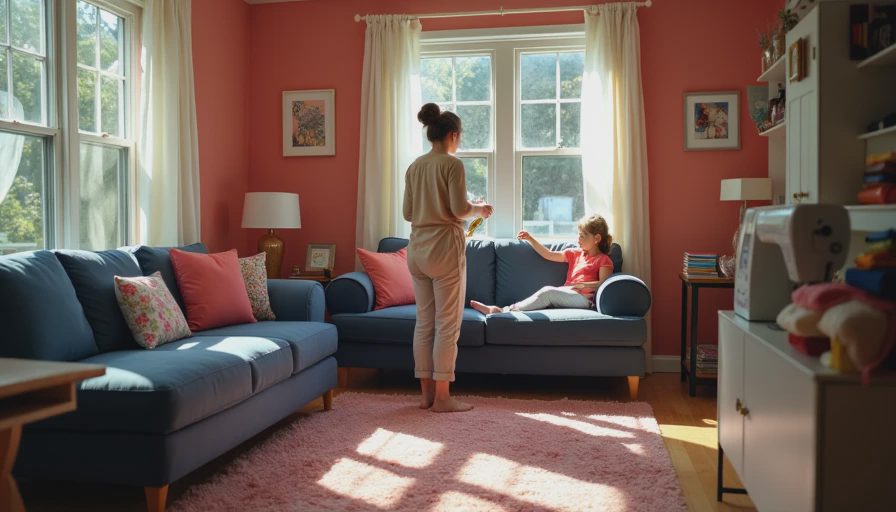 Visual context for affordable custom curtains