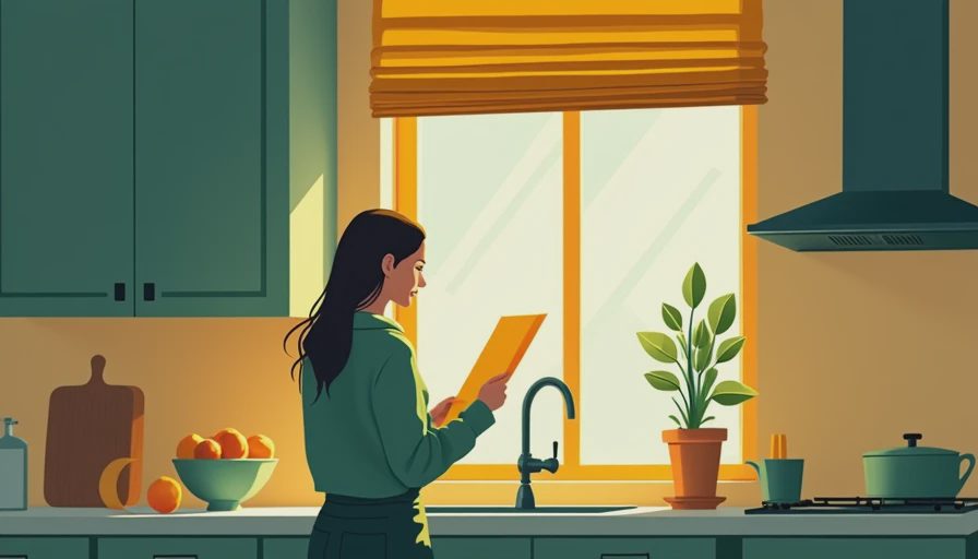 Visual context for kitchen window treatment ideas