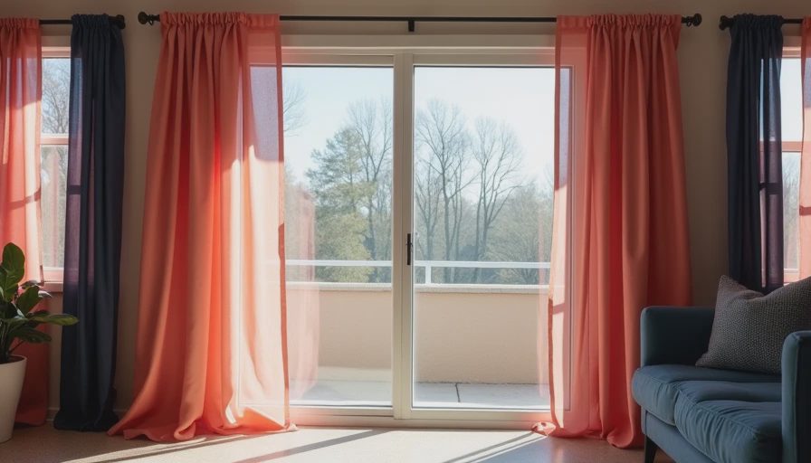 Visual context for sliding door window treatment ideas